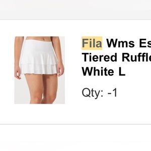 White FILA tennis skort